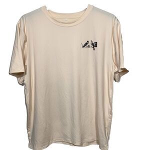 Unbranded Tokyo‎ Graphic T-Shirt Mens XXL Cream Japanese Bird Floral Streetwear